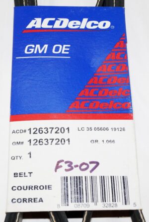 Genuine OEM 12637201 ACDelco GM Serpentine Belt V-Ribbed Chevy Express 09-14