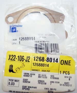 Genuine OEM GM EGR Pipe Gasket 12688014
