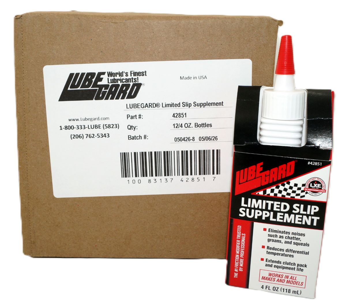 Case of 12 Lubegard 42851 Limited Slip Supplement 4oz. Extend Differential Life