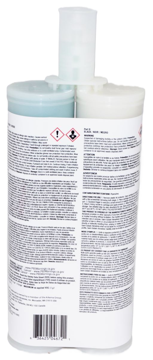 6 Pack Norton SpeedGrip Urethane SMC/Fiberglass Repair Adhesive 10 minutes 04672 - Image 4