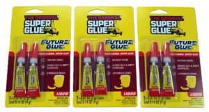 3 Packs of 2 The Original Super Glue Liquid High Strength All Purpose 6 Tubes