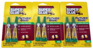 3 Pack of Pacer Pro Seal 15201 Future Glue Gel 2x 2 gram Tubes