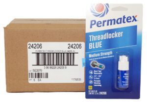6 Pack of Permatex 24206 Medium Strength Threadlocker Blue 2.5ml