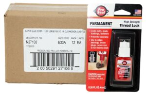 12 Pack of Pro-Seal 27106 High Strength Permanent Threadlocker Red 6ml