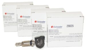 4 Pack Schrader 29025 Faraday Fixed Angle Alum Clamp-in Valve 315MHz TPMS Sensor