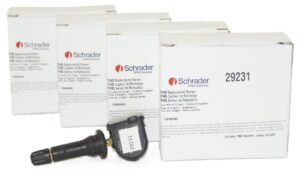 4 Pack Schrader 29231 TPMS Sensors - Rubber Snap-In Valve 315 MHz