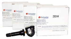4 Pack Schrader 29244 Rubber Snap-in Fixed Angle 433 MHz TPMS Sensors