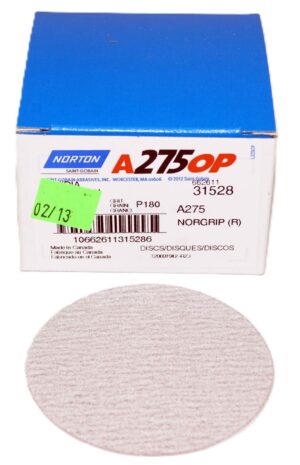 3 in Norton Abrasives A275OP Paper H&L Disc P180 Grit A275 Aluminum Oxide