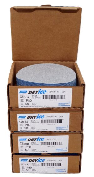 4 Pack 6” Norton Dry Ice P80 Grit A975 CA Coarse Grit Ceramic Alumina - 40532