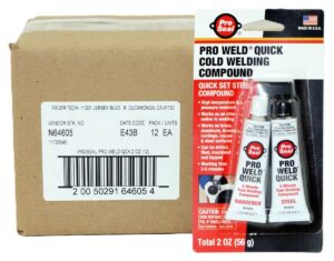 12 Pack of Pro-Seal 64605 Pro Weld Quick Cold Welding Compound 2oz