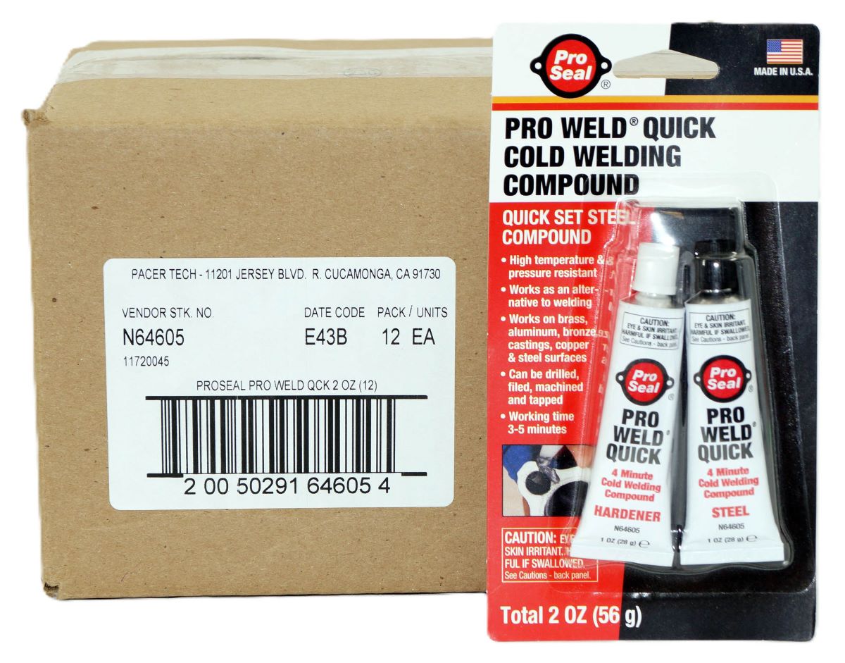 12 Pack of Pro-Seal 64605 Pro Weld Quick Cold Welding Compound 2oz