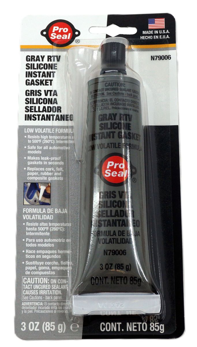 Pro-Seal 79006 Gray RTV Silicone Instant Gasket 3oz