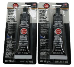 2 Pack of Pro-Seal 80046 Black RTV Silicone Instant Gasket 3oz