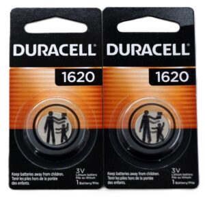 2 Pack of Duracell 3V Lithium Coin Keyless Remote Batteries 1620