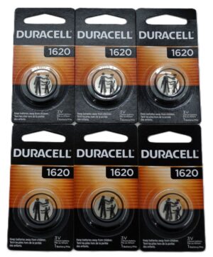 6 Pack of Duracell 3V Lithium Coin Keyless Remote Batteries 1620