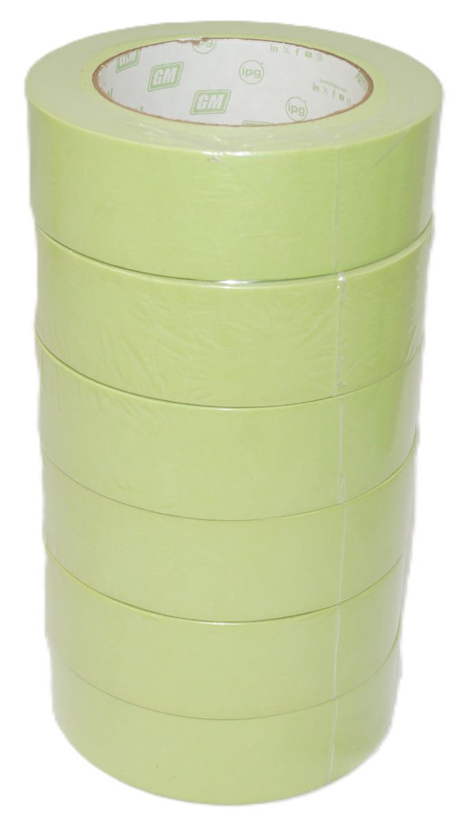 6 Pack IPG GM3655 GM Industrial Grade Paper Masking Tape 36mm x 54.8m - Green