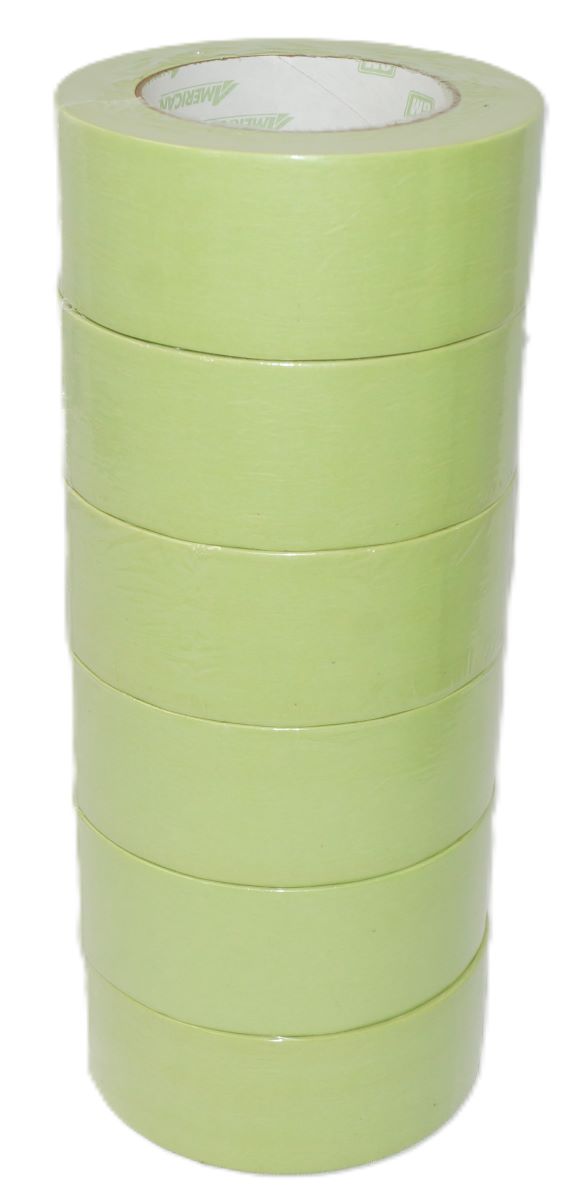 6 Pack IPG GM4855 GM Industrial Grade Paper Masking Tape 48mm x 54.8m - Green