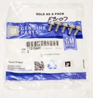 5 Pack Genuine OEM GM 11519840 Heavy Hex Acorn Flange Head Bolt