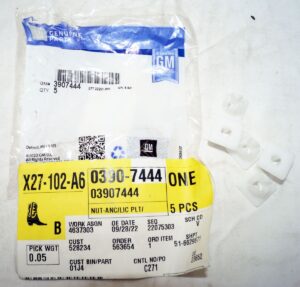 5 Pack Genuine OEM GM License Bracket Nut 3907444