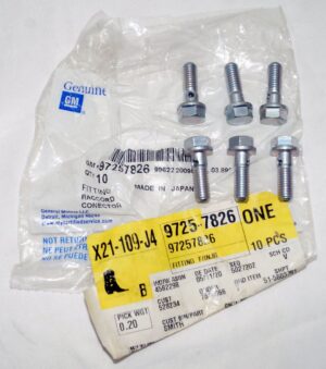 6 Pack Genuine OEM GM Fuel Injector Return Pipe Fitting Bolt 97257826