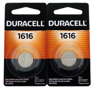 2 Pack of 3V Duracell Lithium Coin Keyless Remote Batteries 1616