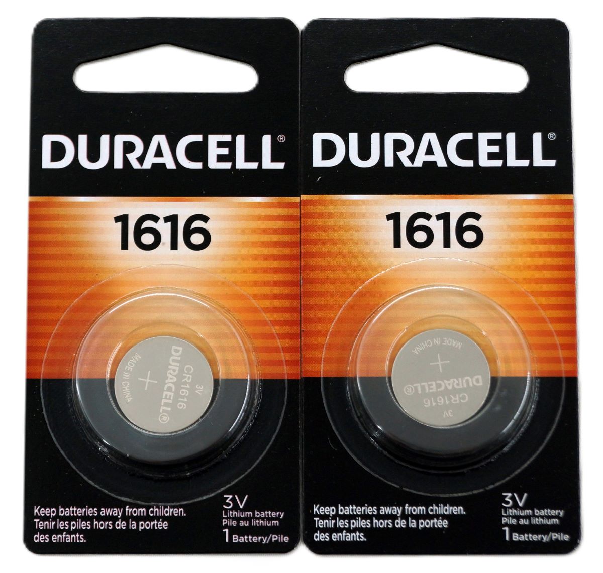 2 Pack of 3V Duracell Lithium Coin Keyless Remote Batteries 1616