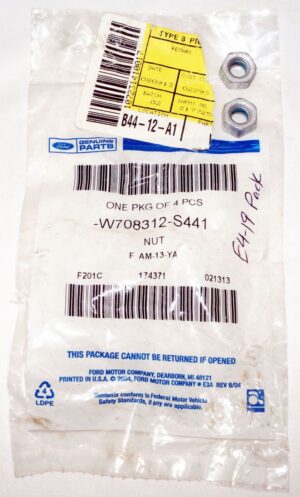 2 Pack Genuine OEM Ford W708312-S441 Rear Windshield Wiper Arm Nut