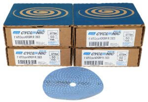 4 Pack Norton Abrasives 07784 Cyclonic 6” A975 Dry Ice P400 Hook and Loop