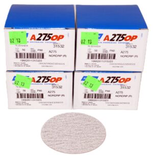 4 Pack Norton Abrasives 31532 A275OP P80 Paper Hook and Loop Discs
