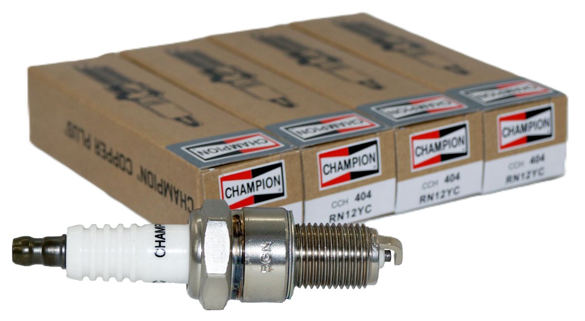 4 Pack 404 Champion Copper Plus Spark Plugs RN12YC